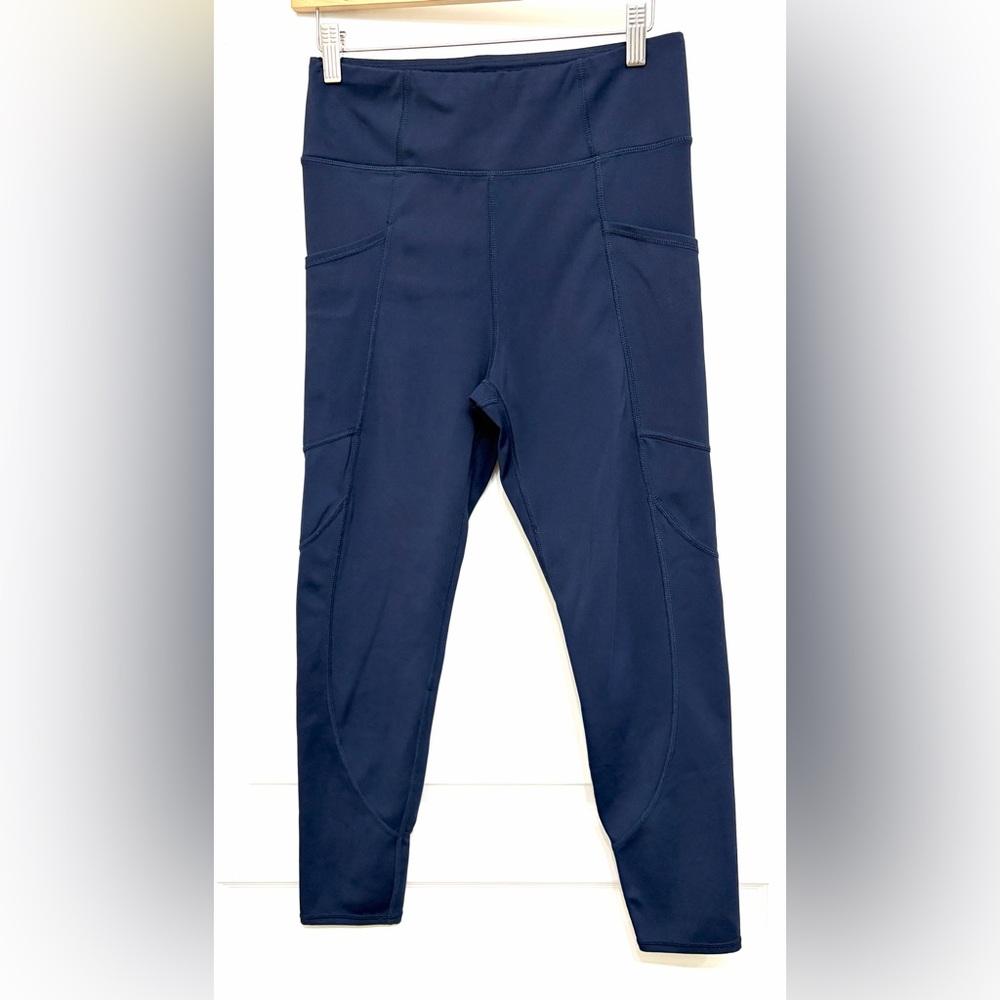 Threads 4 Thought Navy Rita Core Leggings High Rise Pockets Size Large - Picture 4 of 6